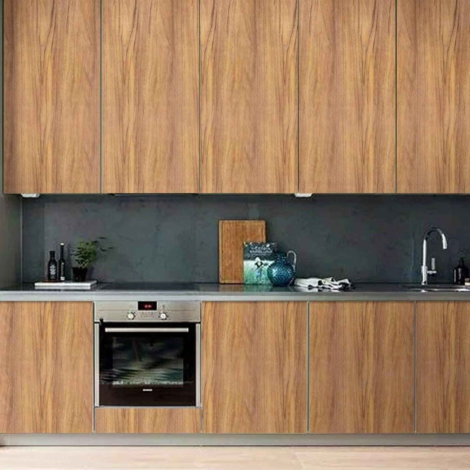 Bairivo White Wood Grain Peel and Stick Wallpaper, Self-Adhesive Vinyl Contact Paper for Furniture Table Drawer, 18in x 118in