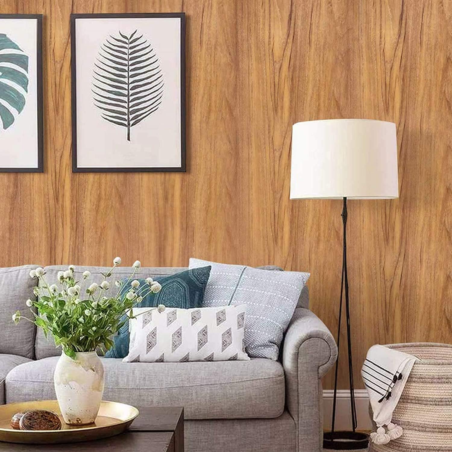 Bairivo White Wood Grain Peel and Stick Wallpaper, Self-Adhesive Vinyl Contact Paper for Furniture Table Drawer, 18in x 118in