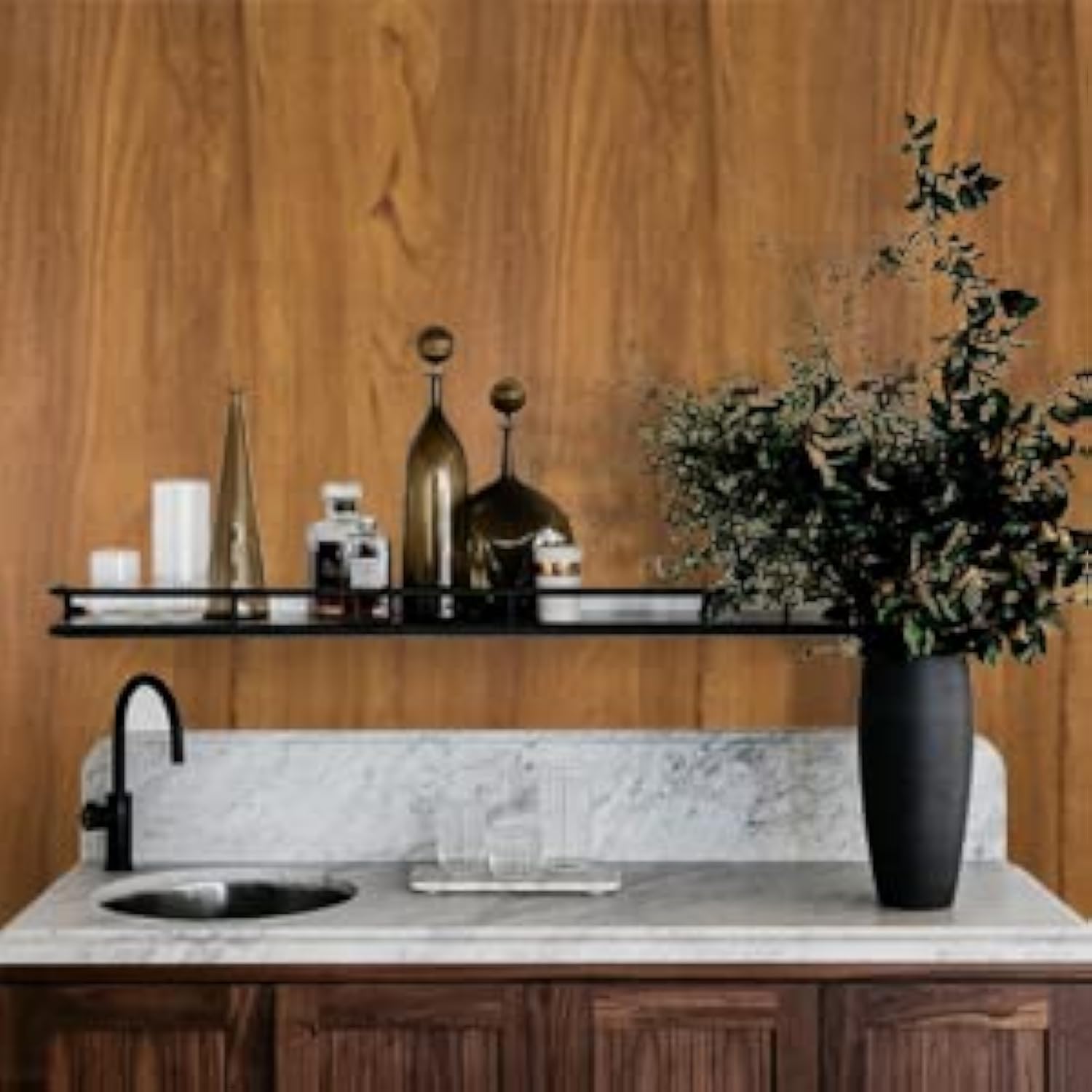 Bairivo White Wood Grain Peel and Stick Wallpaper, Self-Adhesive Vinyl Contact Paper for Furniture Table Drawer, 18in x 118in