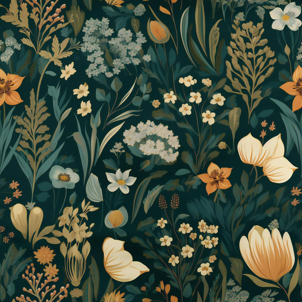 Bairivo Vintage Boho Floral Peel and Stick Wallpaper, Removable Self-Adhesive Wall Paper for Bedroom, 17.3in x 118.1in