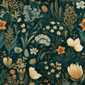 Bairivo Vintage Boho Floral Peel and Stick Wallpaper, Removable Self-Adhesive Wall Paper for Bedroom, 17.3in x 118.1in