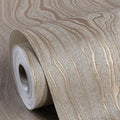 Bairivo Gold Khaki Wood Stripe Peel and Stick Wallpaper, Removable Self-Adhesive Wall Paper for Bathroom Bedroom, 20.8in x 118in
