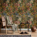 Bairivo Green Boho Floral Peel and Stick Wallpaper, Removable Waterproof Wall Paper for Bedroom Bathroom, 17.3in x 118in